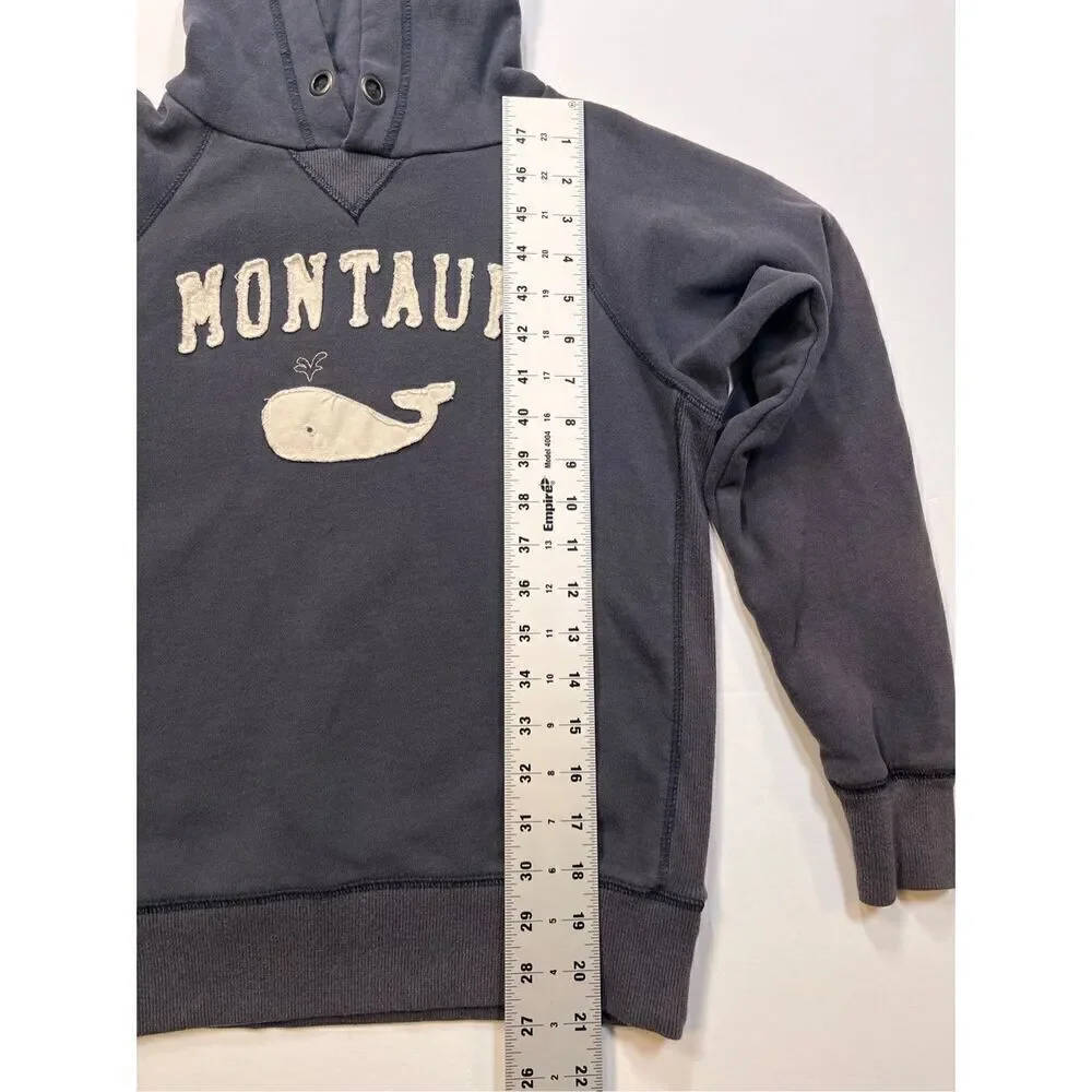 Montauk Appliqued Supersoft Hoodie w/ Whale Navy Blue 84 Brand Kids Size Medium